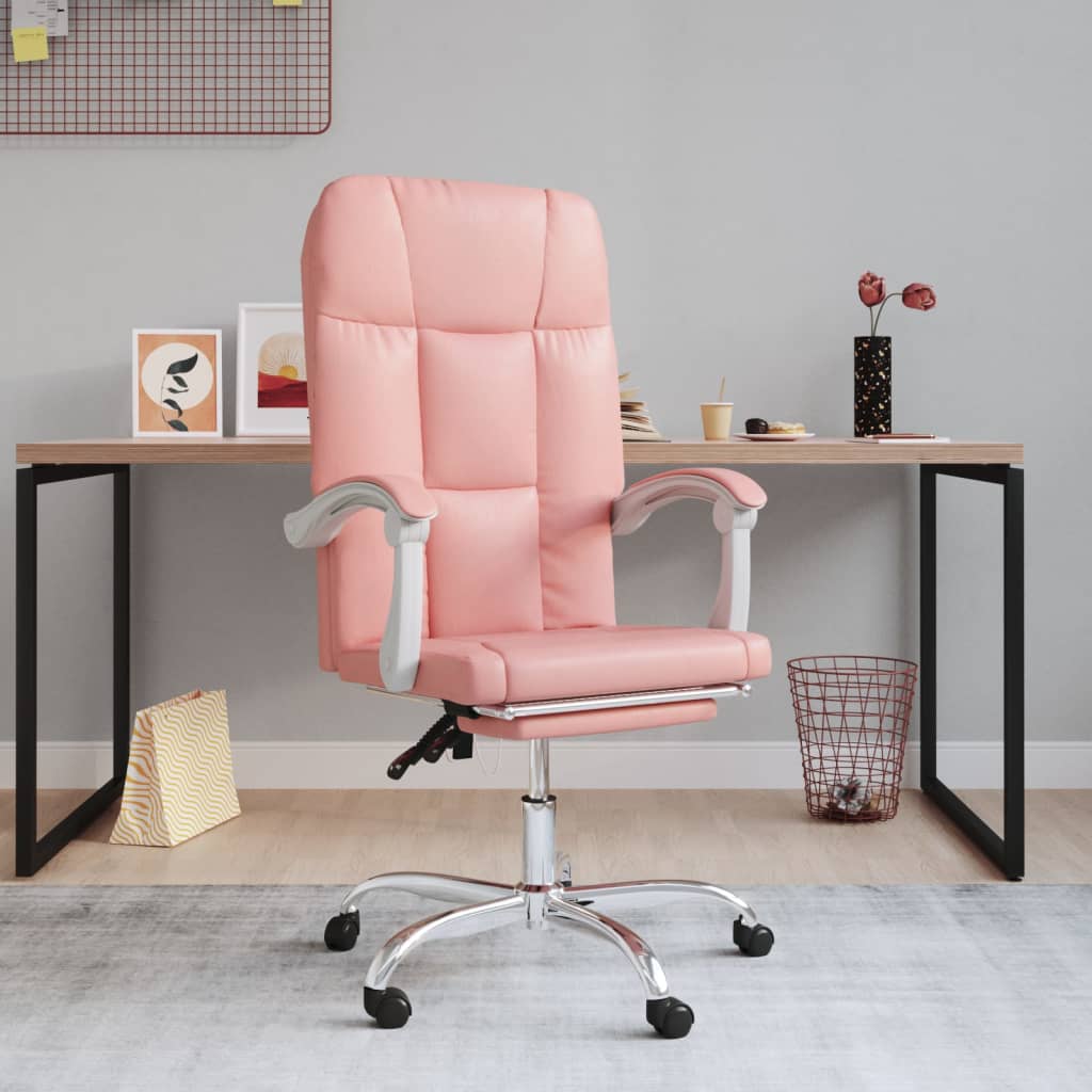 Fauteuil inclinable de bureau Rose Similicuir - Xios Store SNC