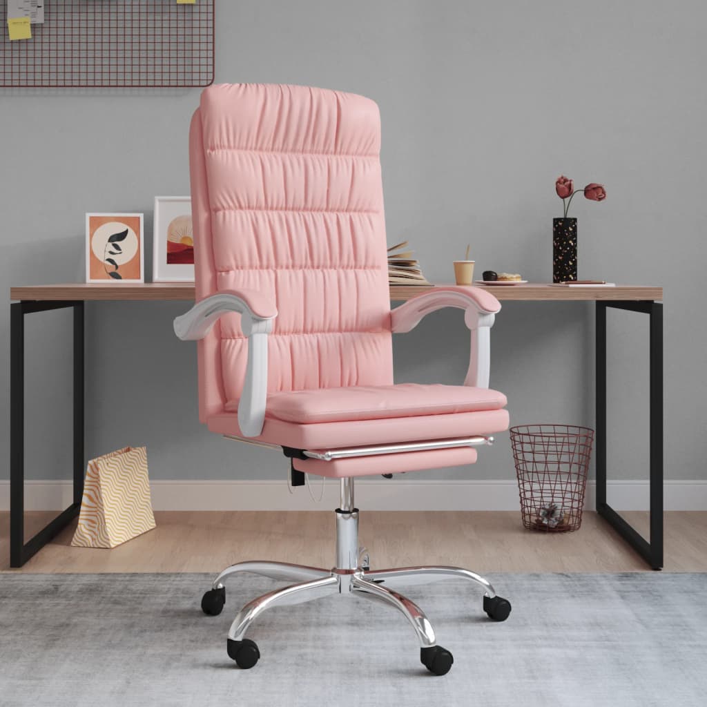 Fauteuil inclinable de bureau Rose Similicuir - Xios Store SNC