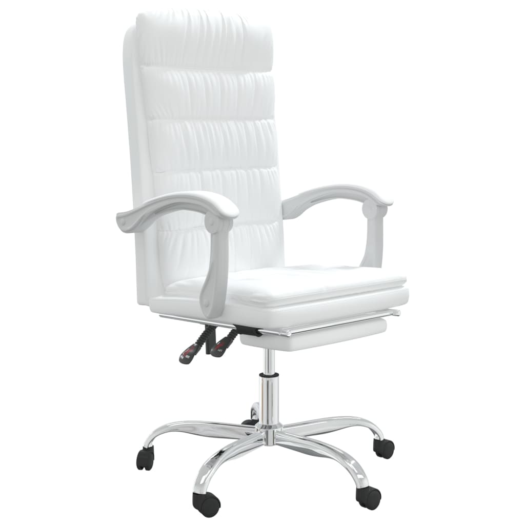 Fauteuil inclinable de bureau Blanc Similicuir - Xios Store SNC