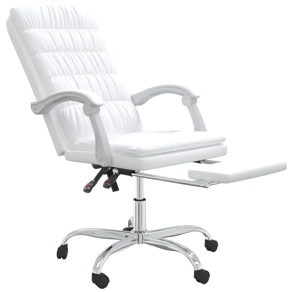 Fauteuil inclinable de bureau Blanc Similicuir - Xios Store SNC