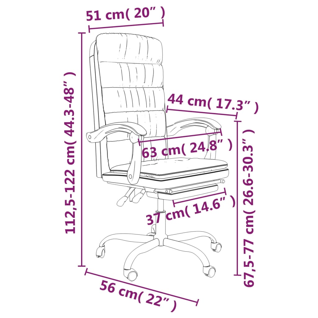 Fauteuil inclinable de bureau Blanc Similicuir - Xios Store SNC