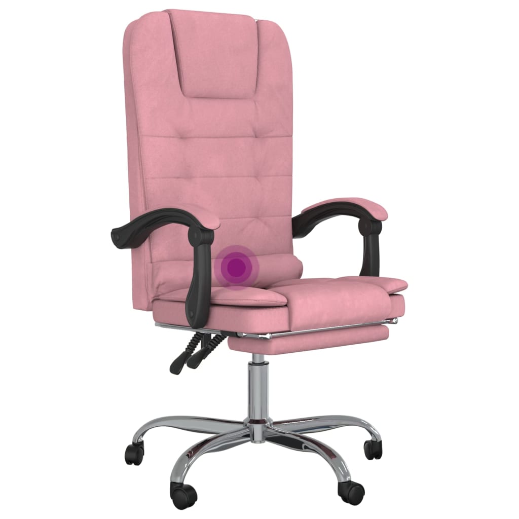 Fauteuil de massage inclinable de bureau Rose Velours - Xios Store SNC