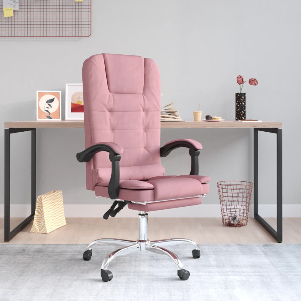 Fauteuil de massage inclinable de bureau Rose Velours - Xios Store SNC