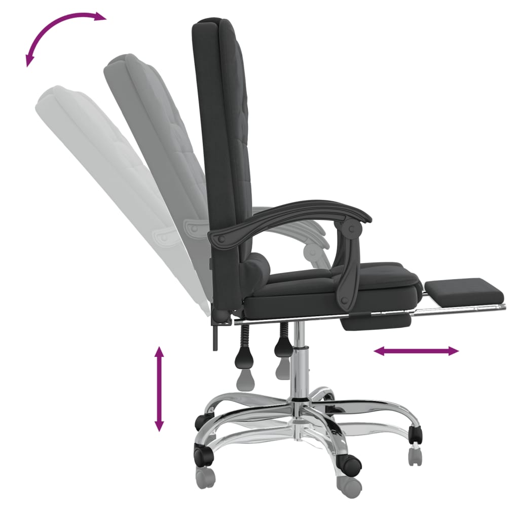 Fauteuil de massage inclinable de bureau Noir Velours - Xios Store SNC