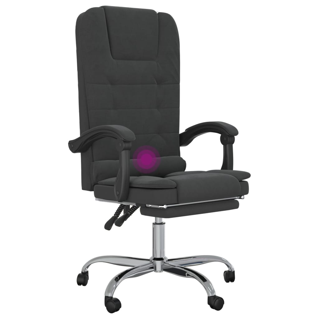 Fauteuil de massage inclinable de bureau Noir Velours - Xios Store SNC