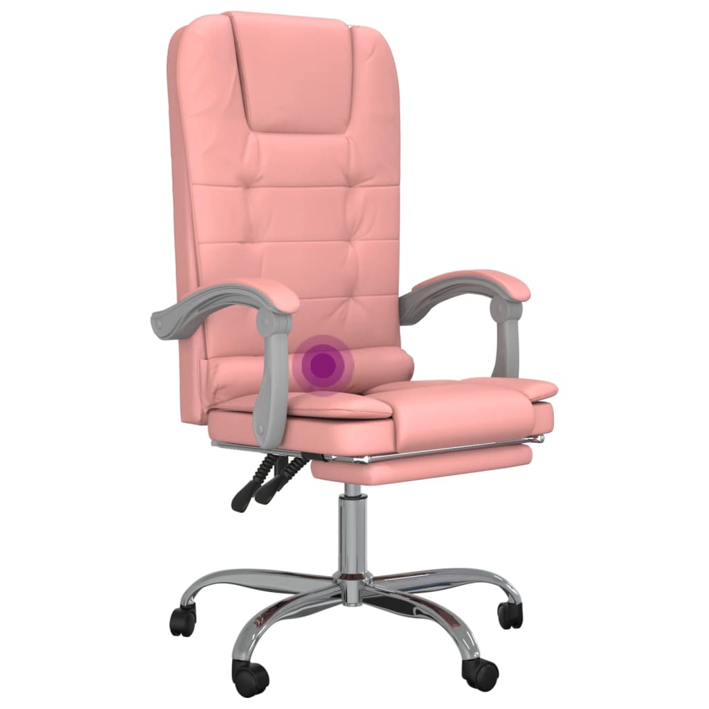 Fauteuil de massage inclinable de bureau Rose Similicuir - Xios Store SNC