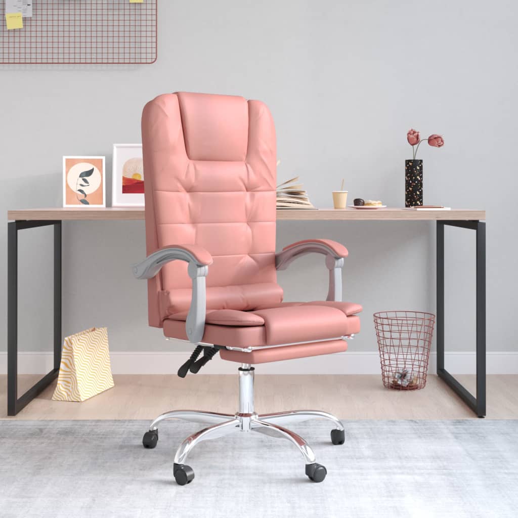 Fauteuil de massage inclinable de bureau Rose Similicuir - Xios Store SNC