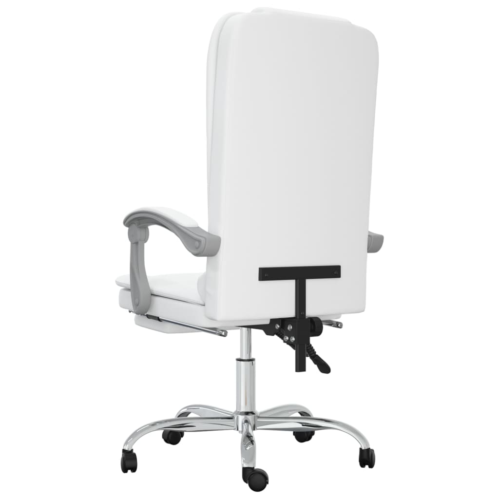 Fauteuil de massage inclinable de bureau Blanc Similicuir - Xios Store SNC