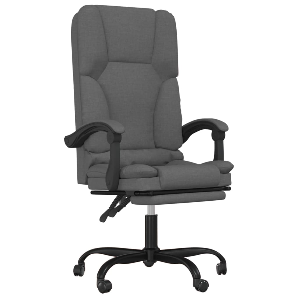 Fauteuil de massage inclinable de bureau Gris foncé Tissu - Xios Store SNC