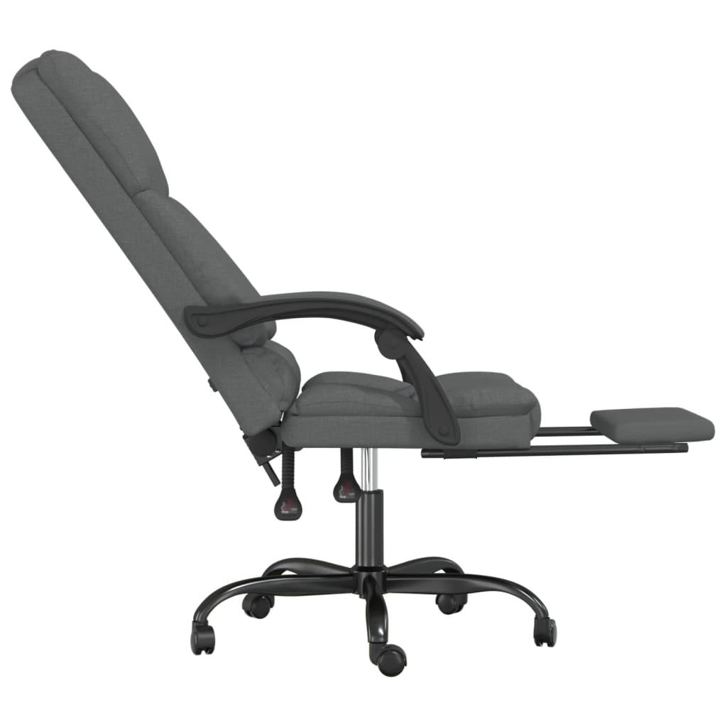 Fauteuil de massage inclinable de bureau Gris foncé Tissu - Xios Store SNC