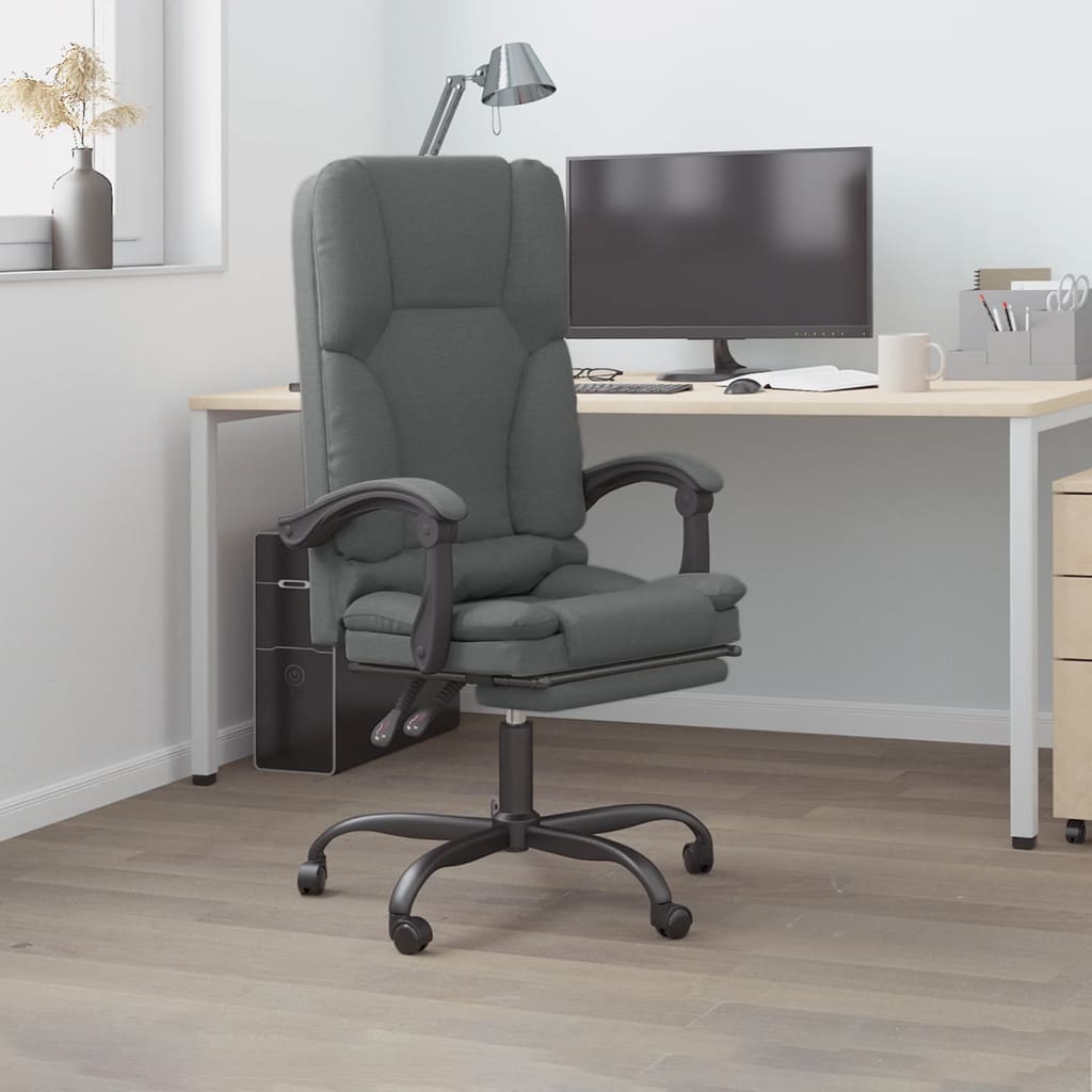 Fauteuil de massage inclinable de bureau Gris foncé Tissu - Xios Store SNC