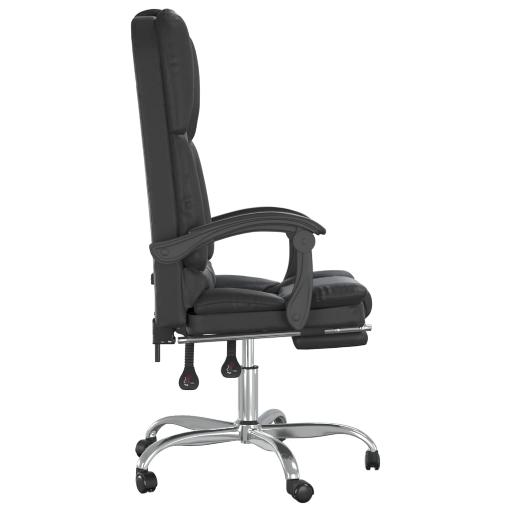 Fauteuil de massage inclinable de bureau Noir Similicuir - Xios Store SNC