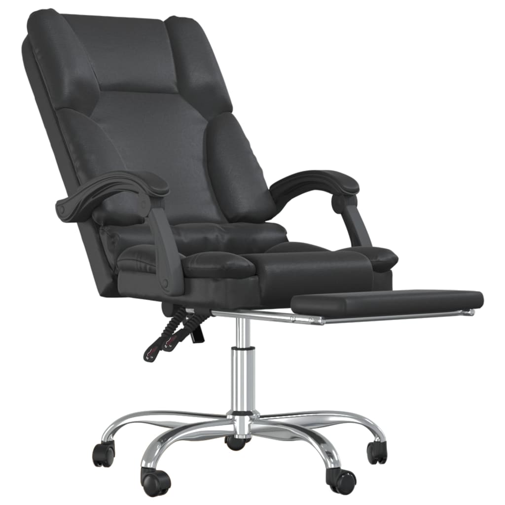 Fauteuil de massage inclinable de bureau Noir Similicuir - Xios Store SNC