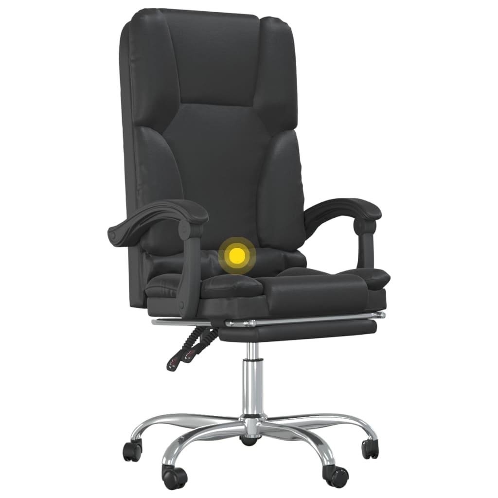 Fauteuil de massage inclinable de bureau Noir Similicuir - Xios Store SNC