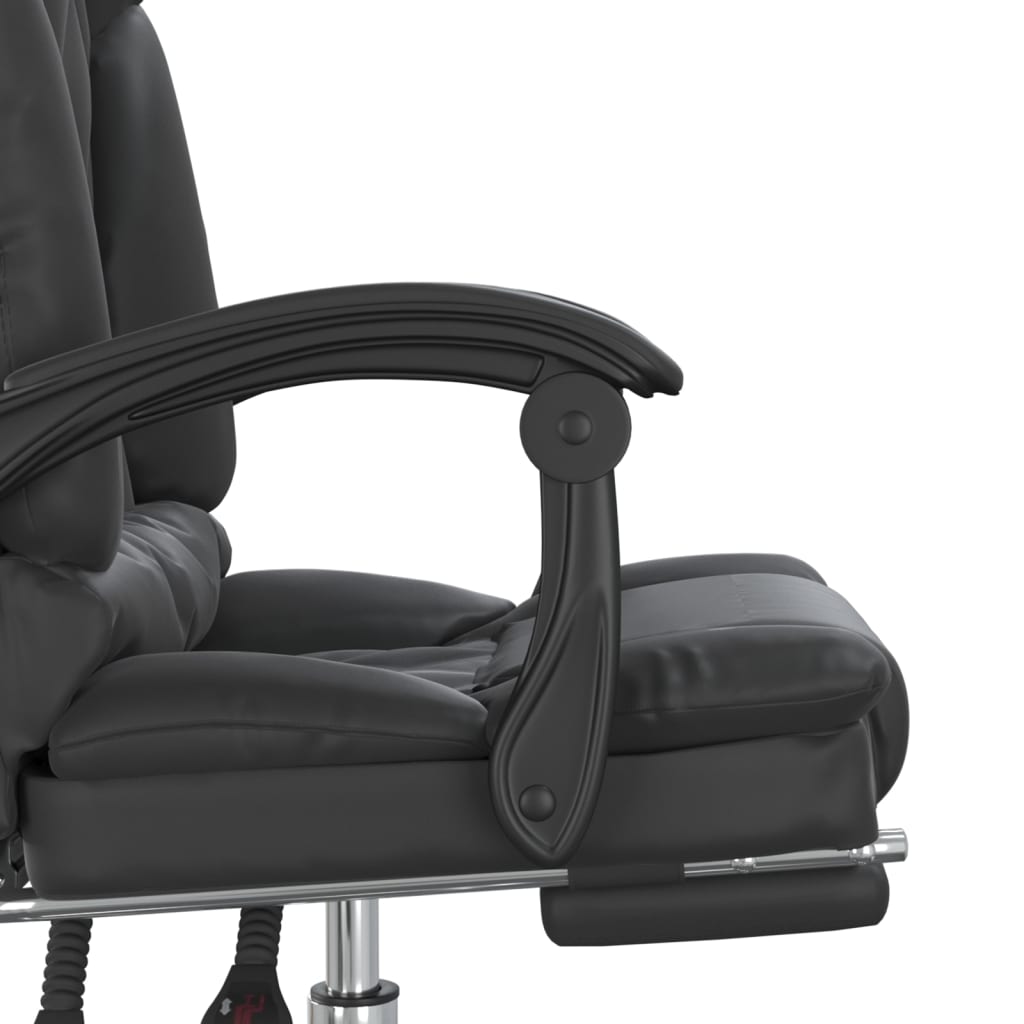 Fauteuil de massage inclinable de bureau Noir Similicuir - Xios Store SNC