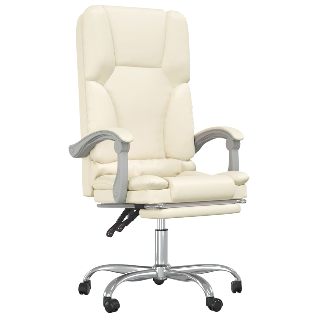 Fauteuil de massage inclinable de bureau Crème Similicuir - Xios Store SNC