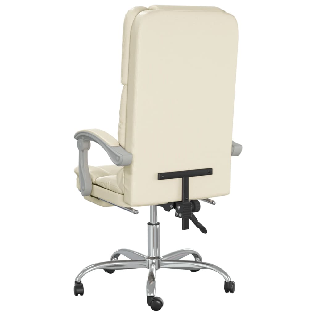 Fauteuil de massage inclinable de bureau Crème Similicuir - Xios Store SNC