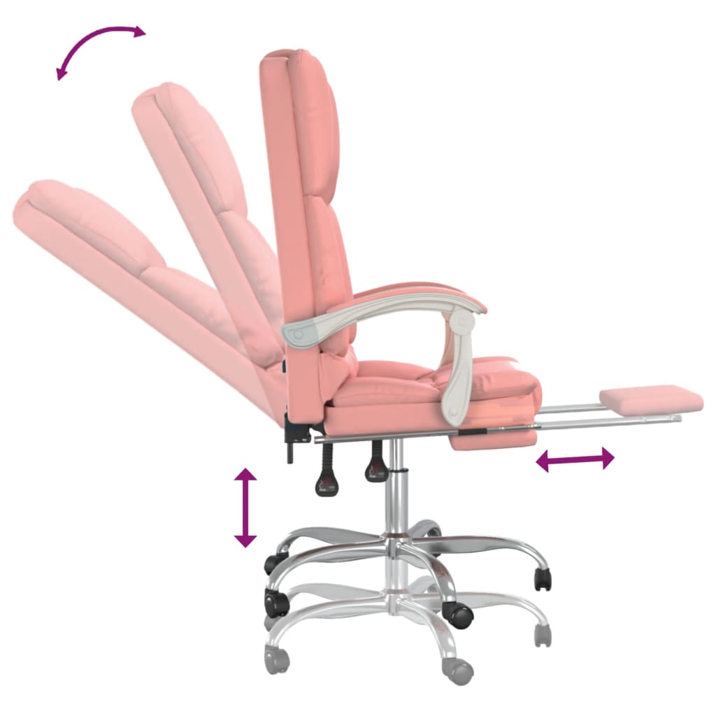 Fauteuil de massage inclinable de bureau Rose Similicuir - Xios Store SNC