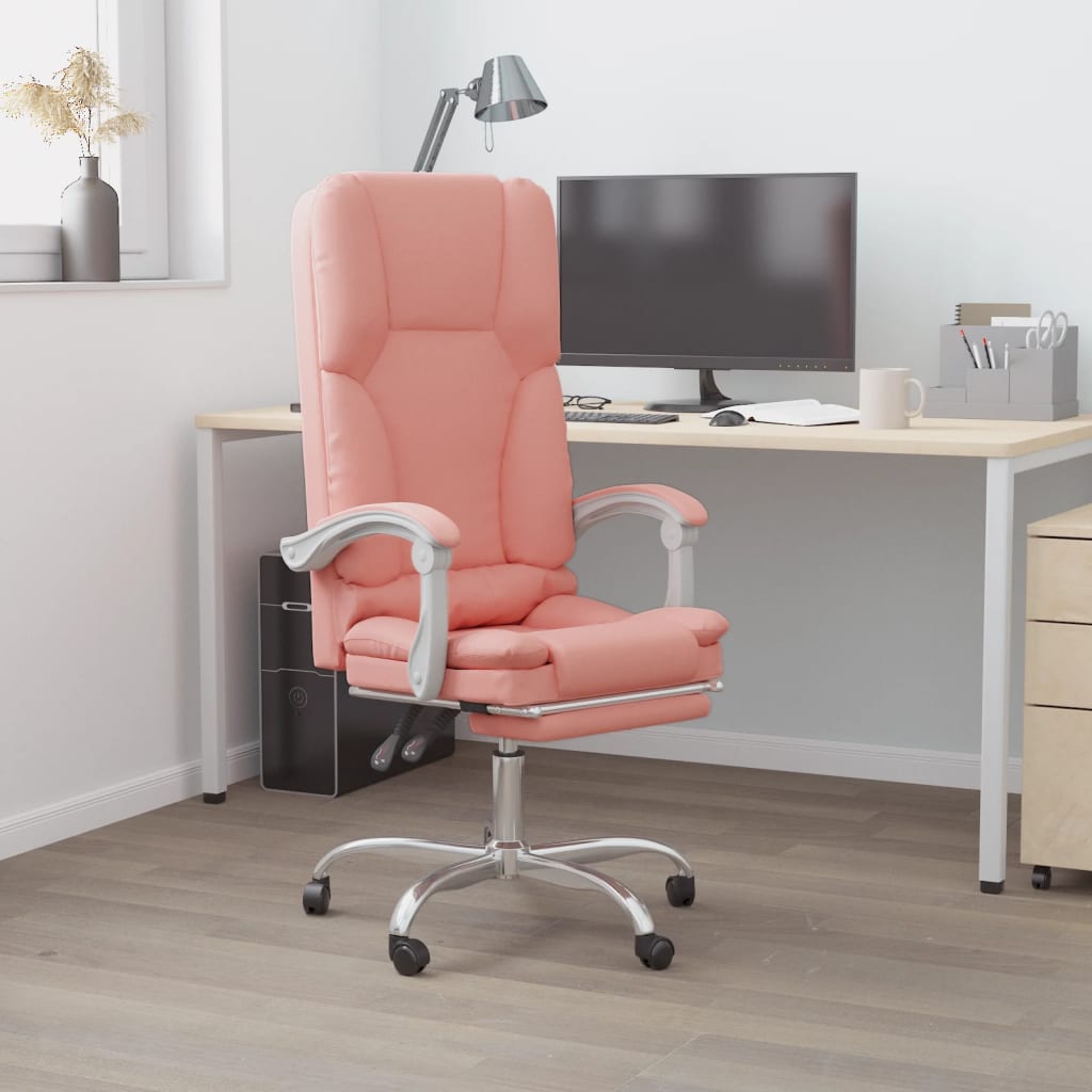 Fauteuil de massage inclinable de bureau Rose Similicuir - Xios Store SNC