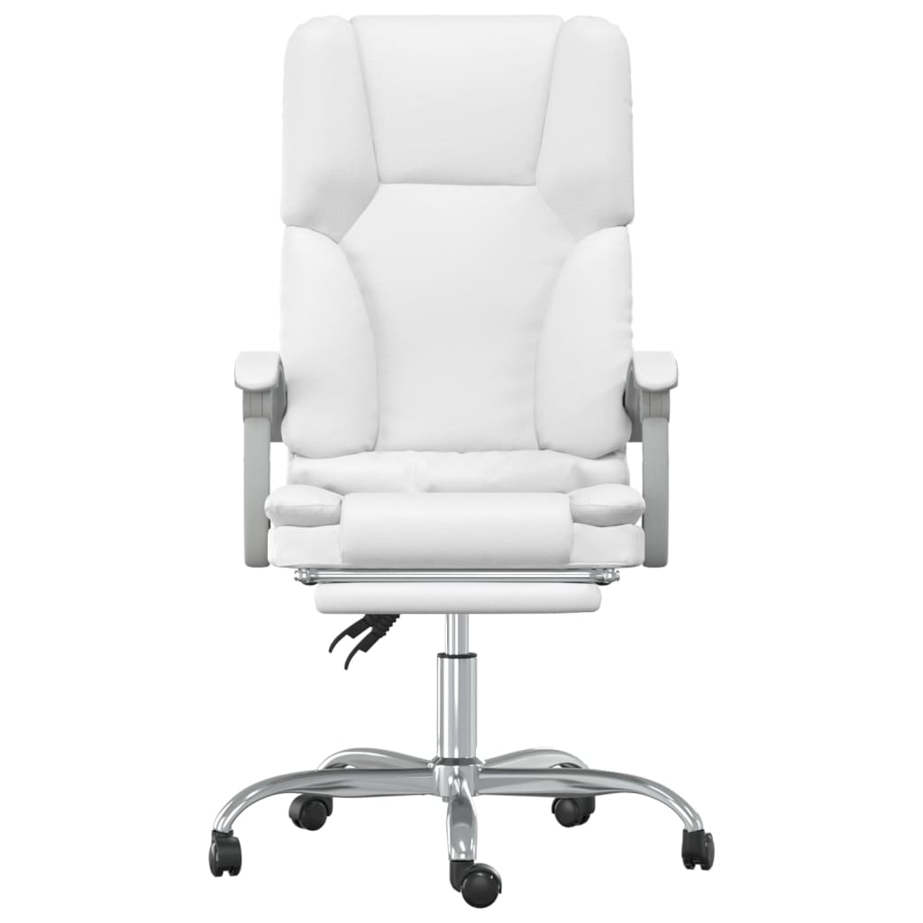 Fauteuil de massage inclinable de bureau Blanc Similicuir - Xios Store SNC