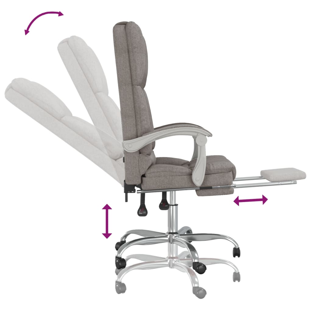 Fauteuil de massage inclinable de bureau Taupe Tissu - Xios Store SNC