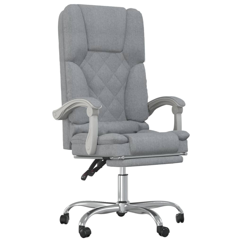 Fauteuil de massage inclinable de bureau Gris clair Tissu - Xios Store SNC