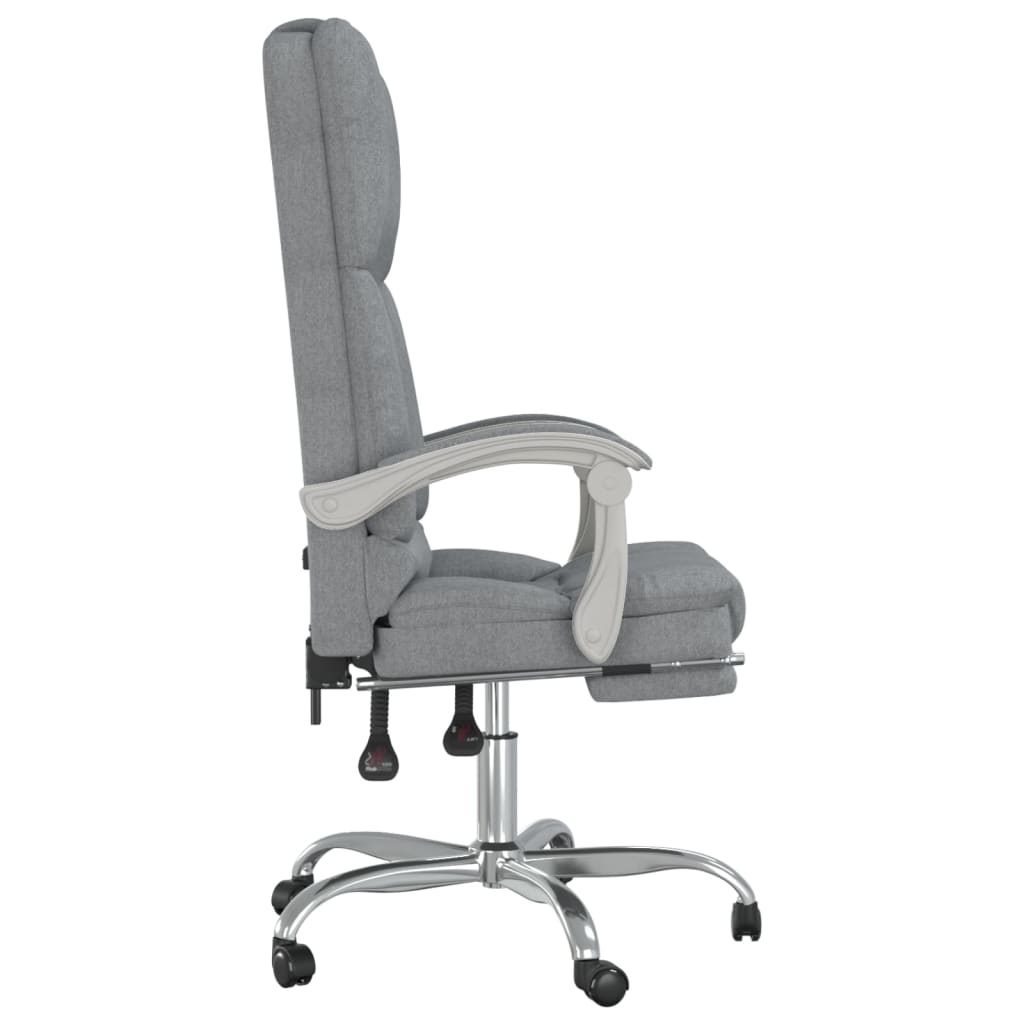 Fauteuil de massage inclinable de bureau Gris clair Tissu - Xios Store SNC