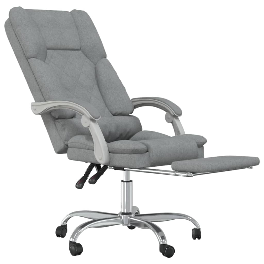 Fauteuil de massage inclinable de bureau Gris clair Tissu - Xios Store SNC