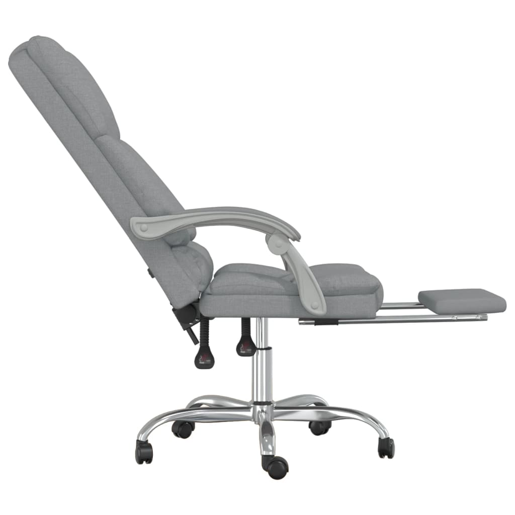 Fauteuil de massage inclinable de bureau Gris clair Tissu - Xios Store SNC