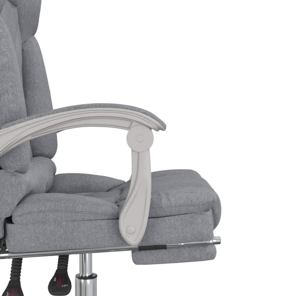 Fauteuil de massage inclinable de bureau Gris clair Tissu - Xios Store SNC