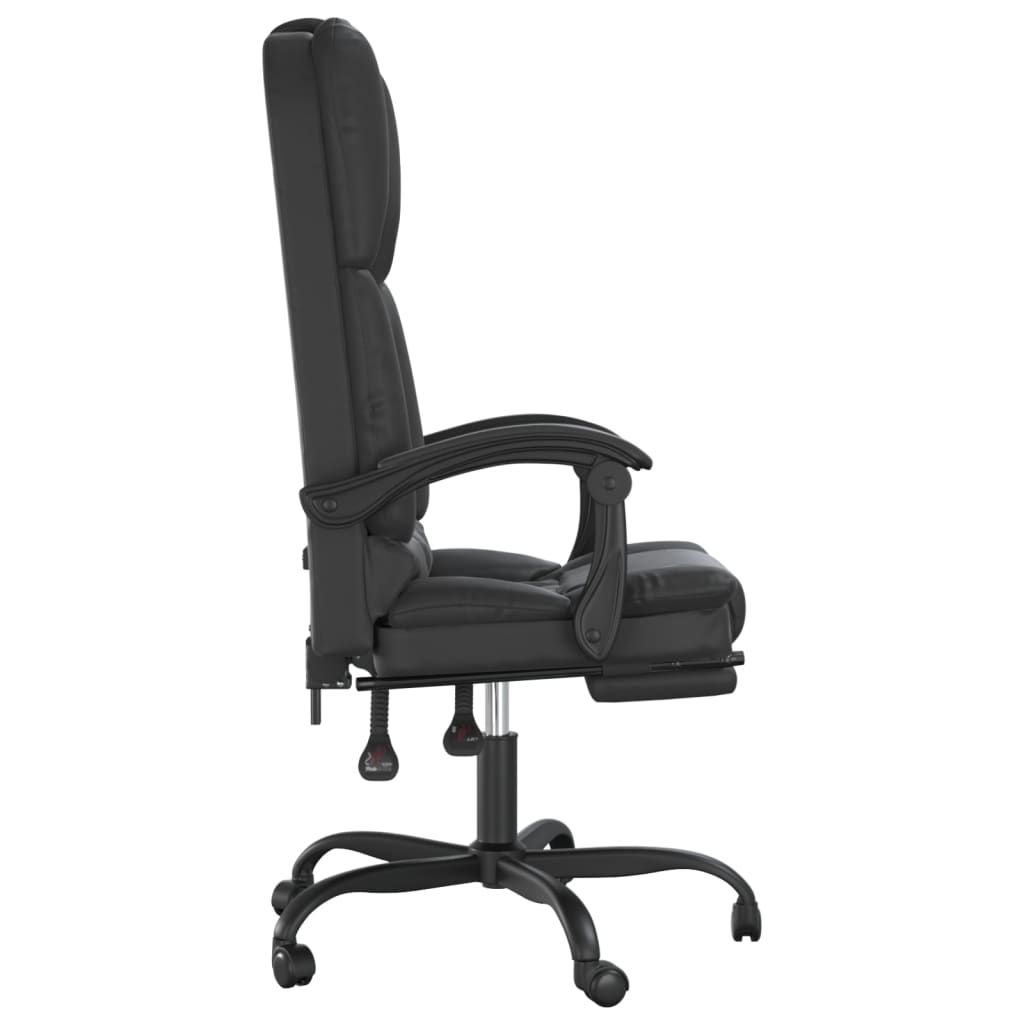 Fauteuil de massage inclinable de bureau Noir Similicuir - Xios Store SNC