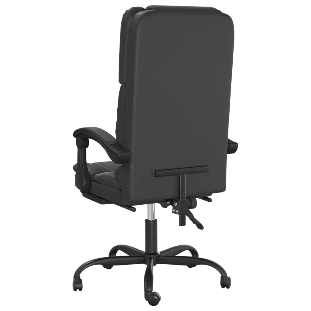 Fauteuil de massage inclinable de bureau Noir Similicuir - Xios Store SNC