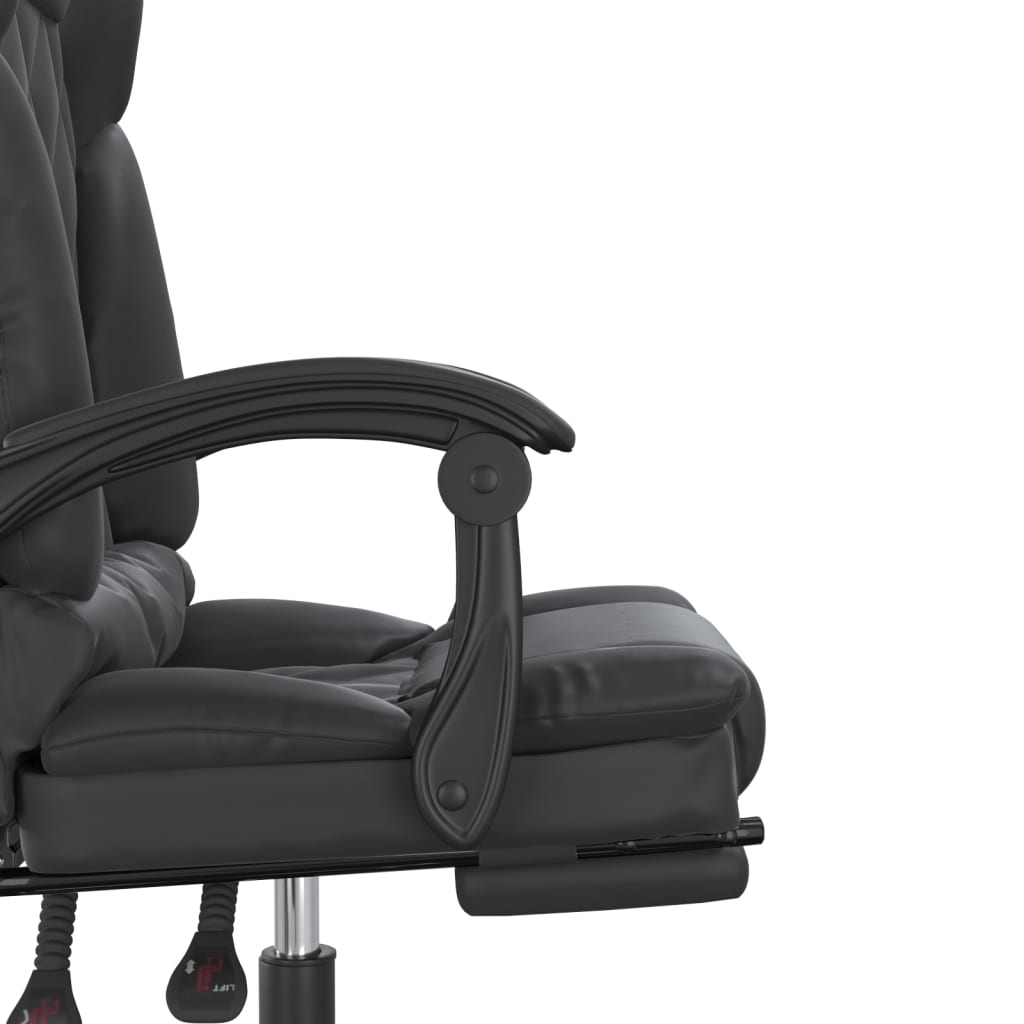 Fauteuil de massage inclinable de bureau Noir Similicuir - Xios Store SNC