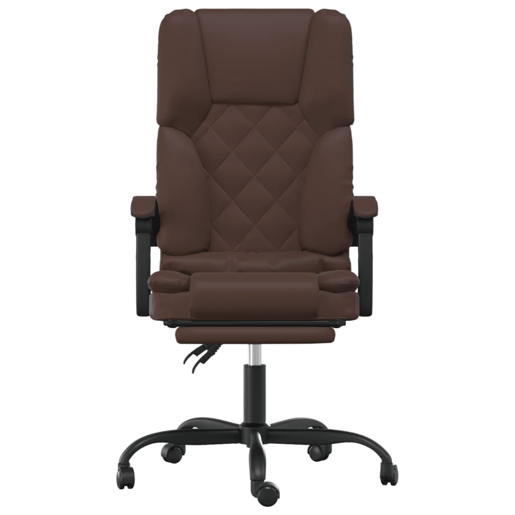 Fauteuil de massage inclinable de bureau Marron Similicuir - Xios Store SNC