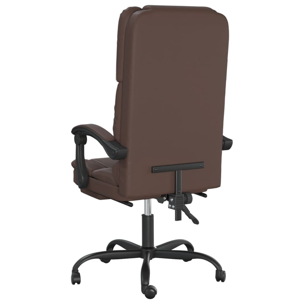 Fauteuil de massage inclinable de bureau Marron Similicuir - Xios Store SNC