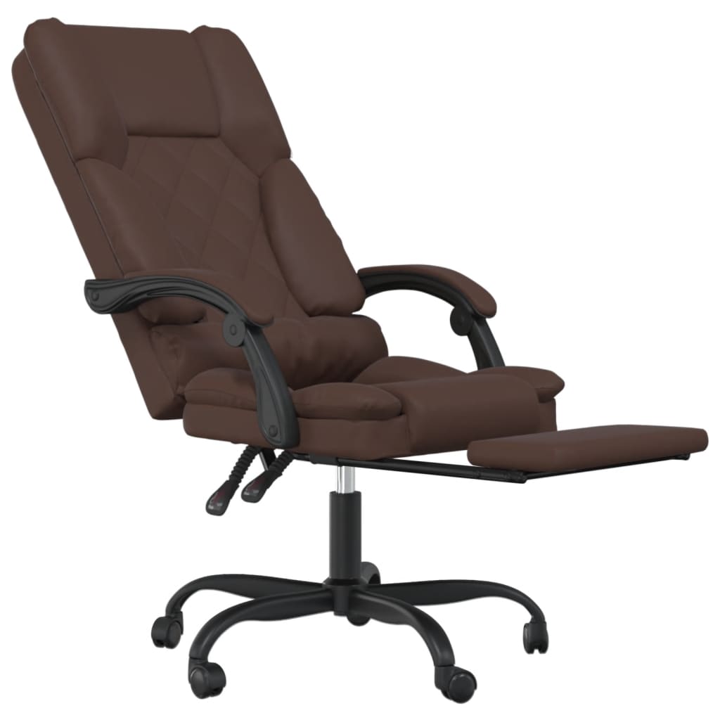 Fauteuil de massage inclinable de bureau Marron Similicuir - Xios Store SNC