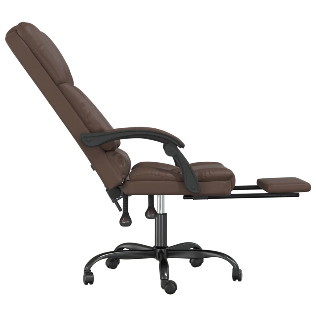 Fauteuil de massage inclinable de bureau Marron Similicuir - Xios Store SNC