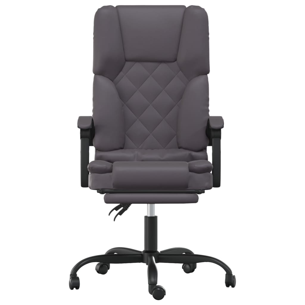 Fauteuil de massage inclinable de bureau Gris Similicuir - Xios Store SNC