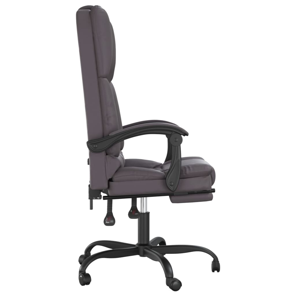 Fauteuil de massage inclinable de bureau Gris Similicuir - Xios Store SNC