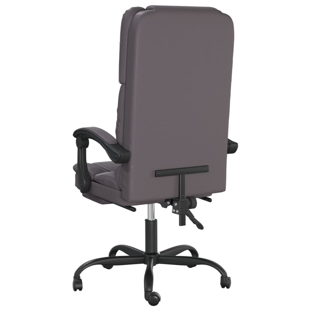 Fauteuil de massage inclinable de bureau Gris Similicuir - Xios Store SNC