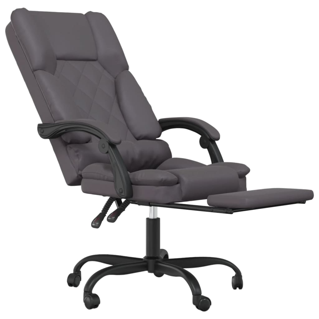 Fauteuil de massage inclinable de bureau Gris Similicuir - Xios Store SNC