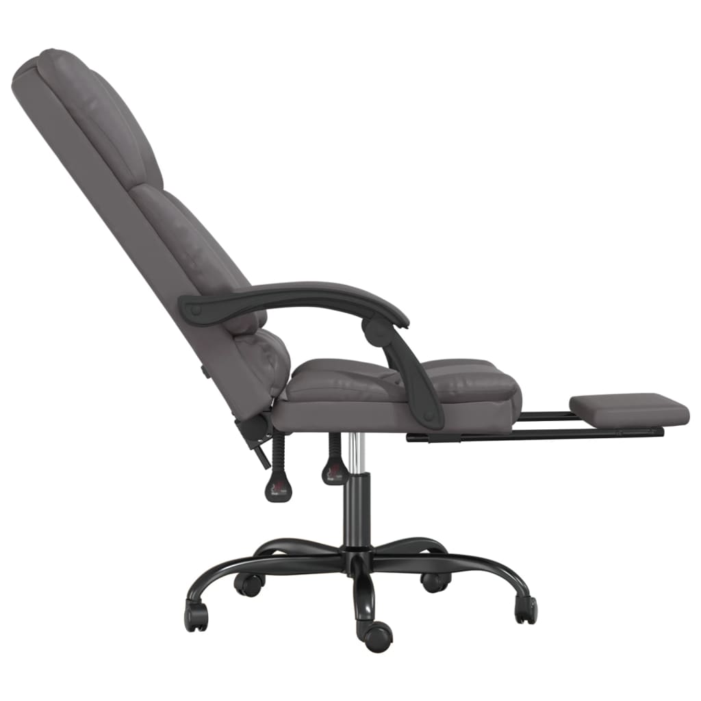 Fauteuil de massage inclinable de bureau Gris Similicuir - Xios Store SNC