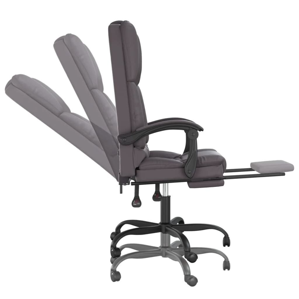 Fauteuil de massage inclinable de bureau Gris Similicuir - Xios Store SNC