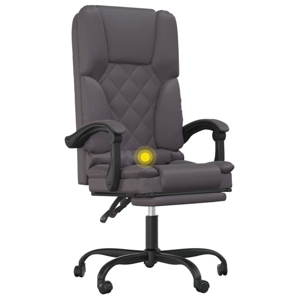 Fauteuil de massage inclinable de bureau Gris Similicuir - Xios Store SNC