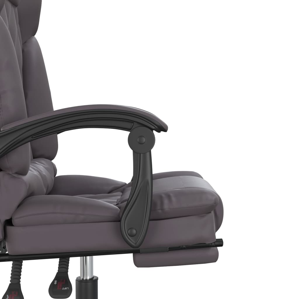 Fauteuil de massage inclinable de bureau Gris Similicuir - Xios Store SNC