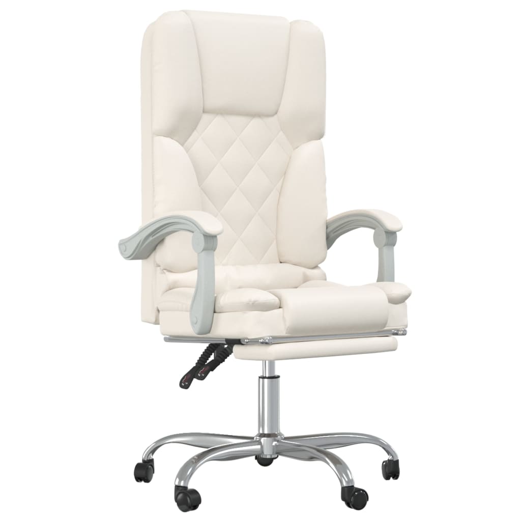 Fauteuil de massage inclinable de bureau Crème Similicuir - Xios Store SNC