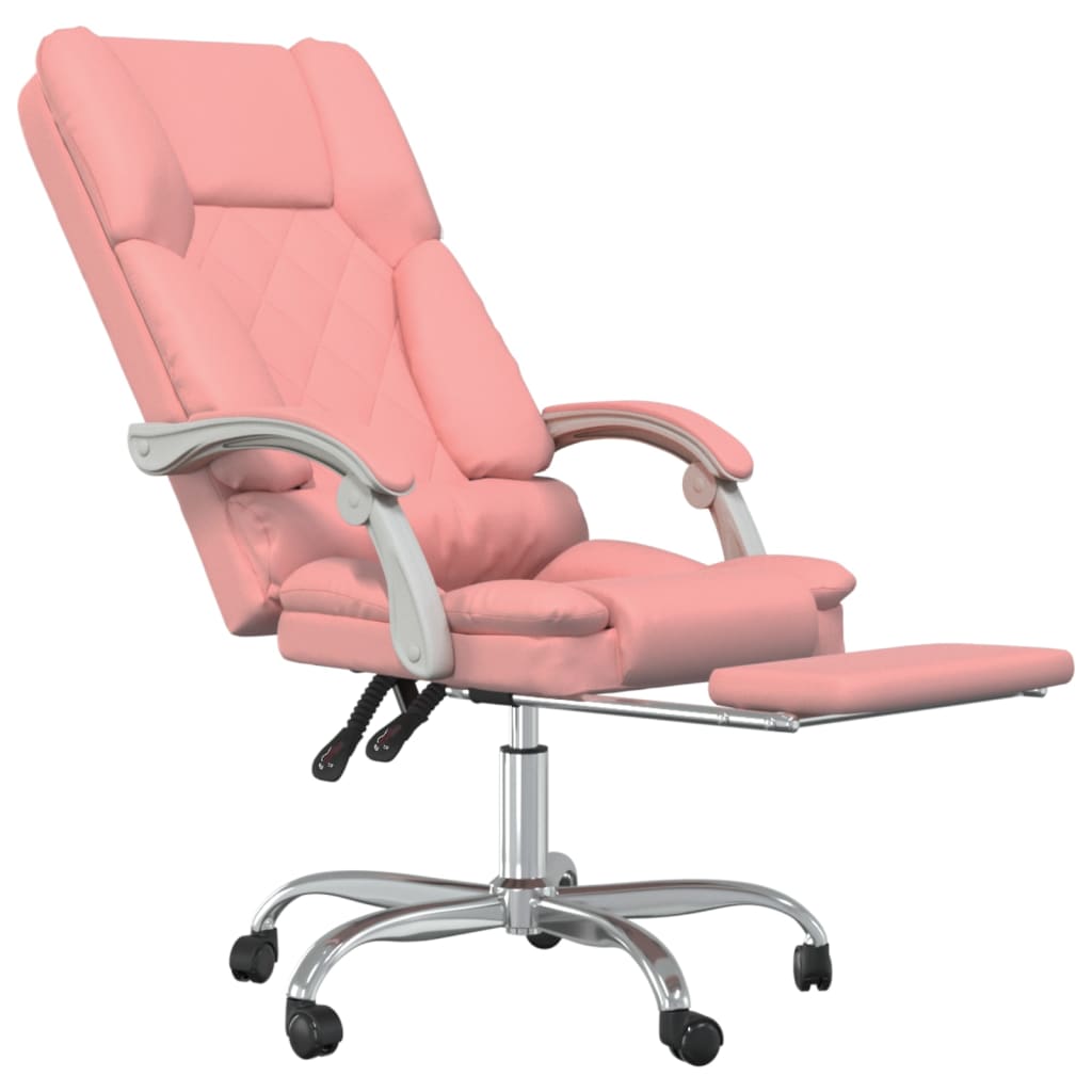 Fauteuil de massage inclinable de bureau Rose Similicuir - Xios Store SNC