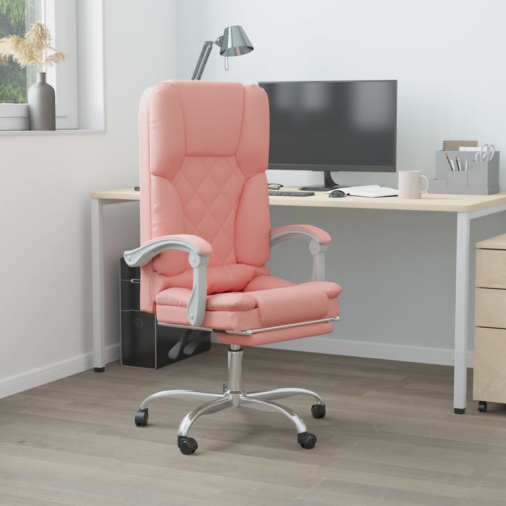 Fauteuil de massage inclinable de bureau Rose Similicuir - Xios Store SNC