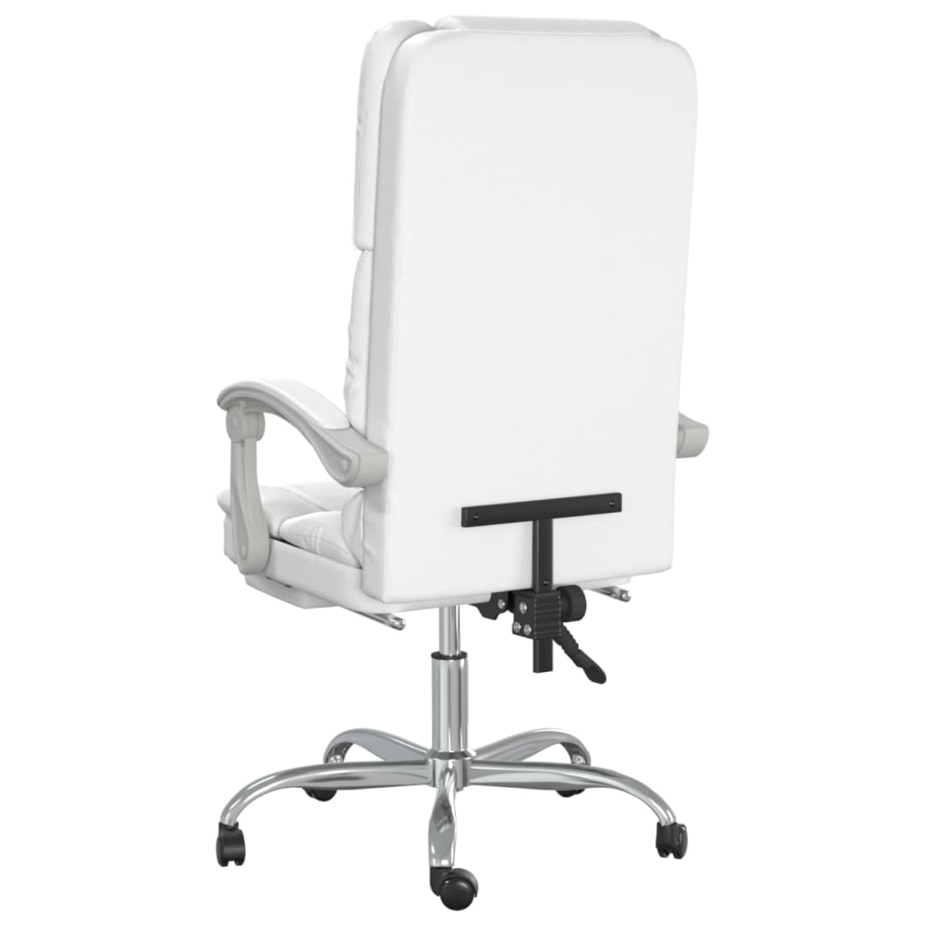 Fauteuil de massage inclinable de bureau Blanc Similicuir - Xios Store SNC