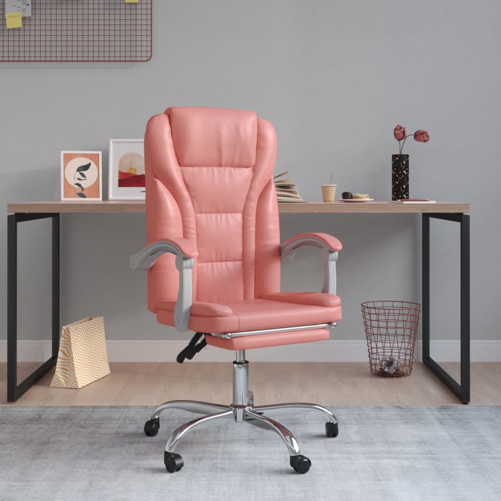 Fauteuil inclinable de bureau Rose Similicuir - Xios Store SNC